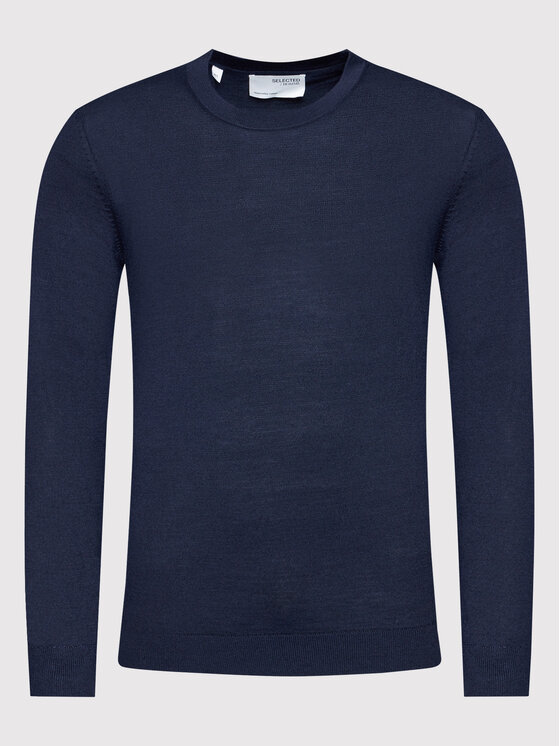 Selected Homme Selected Homme Sweter Town 16079772 Granatowy Regular Fit