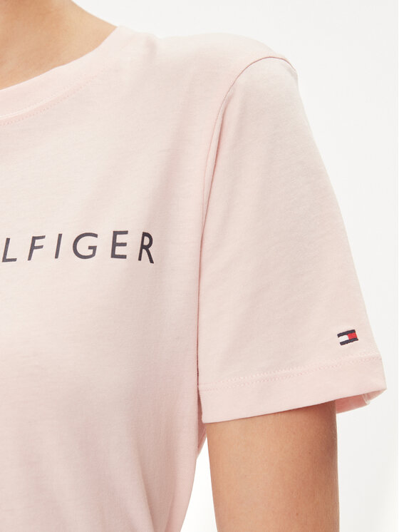 Tommy Hilfiger Tommy Hilfiger T-Shirt Logo WW0WW40276 Różowy Regular Fit