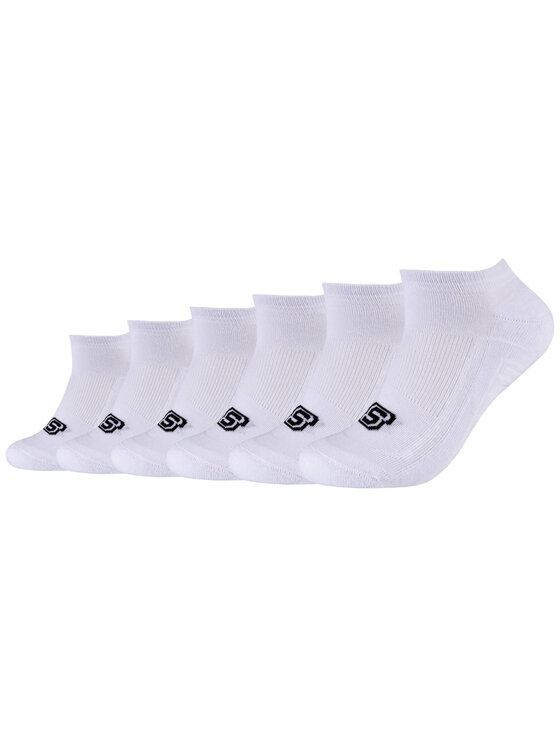 Skechers Skechers Calzini corti da uomo Skechers 2PPK Basic Cushioned Sneaker Socks Bianco