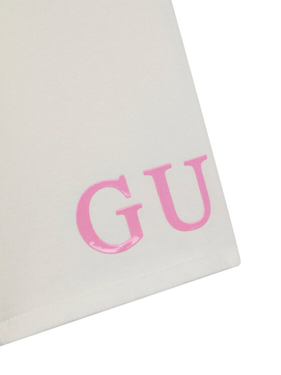 Guess Guess Παντελόνι φόρμας K6RB01 KA6R4 Λευκό Regular Fit