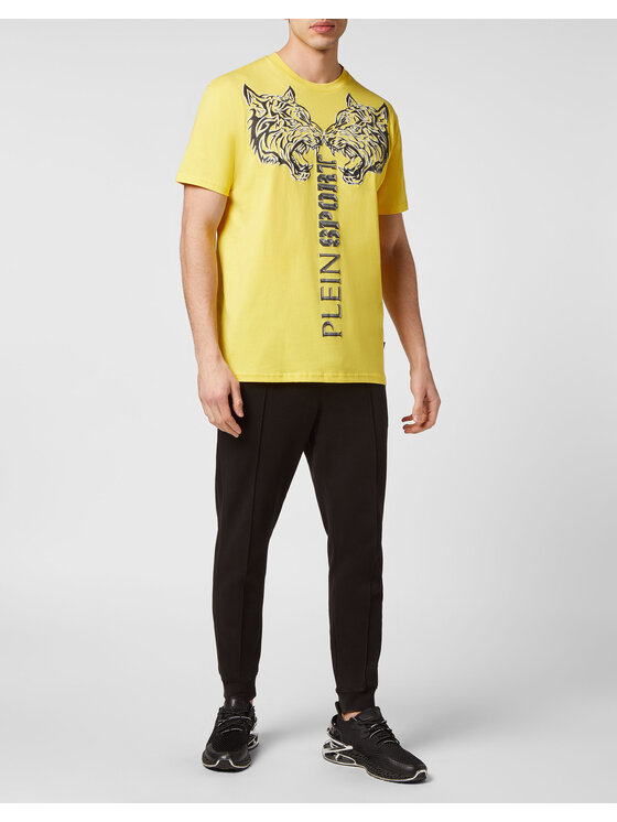 Plein Sport Plein Sport T-Shirt 1317 Żółty Regular Fit