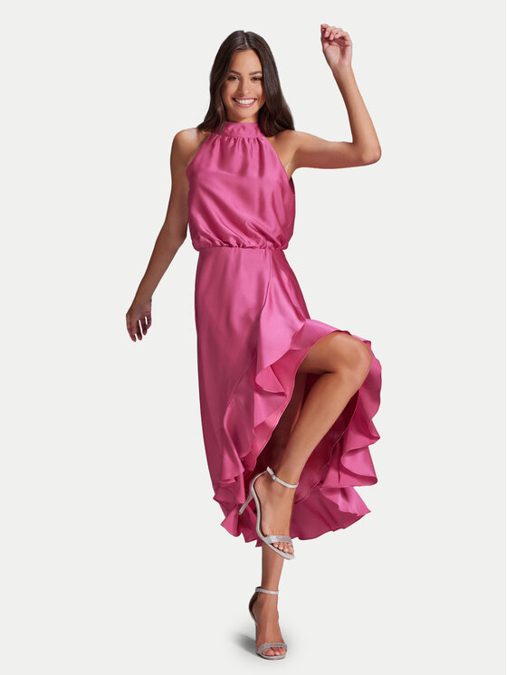 Swing Swing Kokteilinė suknelė 5AG22700 Rožinė Regular Fit