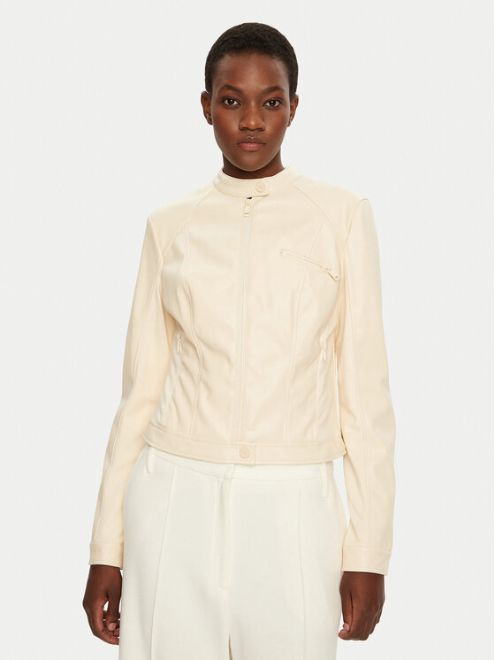 Női Bőrkabát Guess, Méret: M, Ekru, W4YL04 WE480