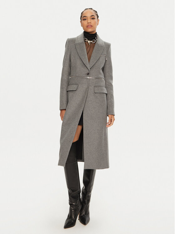 Patrizia Pepe Patrizia Pepe Вълнено палто 2O0166 A171 Сив Regular Fit