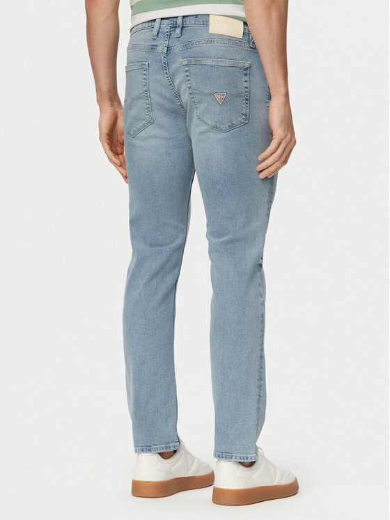 Guess Guess Jeans hlače M6GAS2 D1118 Svetlo modra Slim Tapered Fit