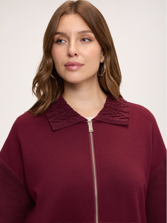 Fiorella Rubino Fiorella Rubino Bluza G833L009394N036 Bordowy Regular Fit