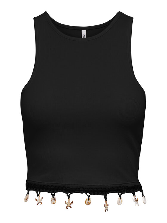 ONLY ONLY Top Shelly 15325019 Czarny Slim Fit