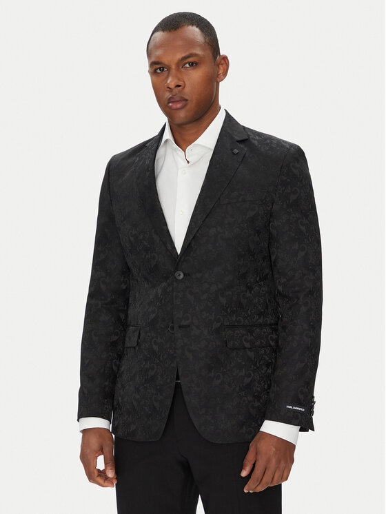 KARL LAGERFELD KARL LAGERFELD Zakó 155200 553038 Fekete Slim Fit