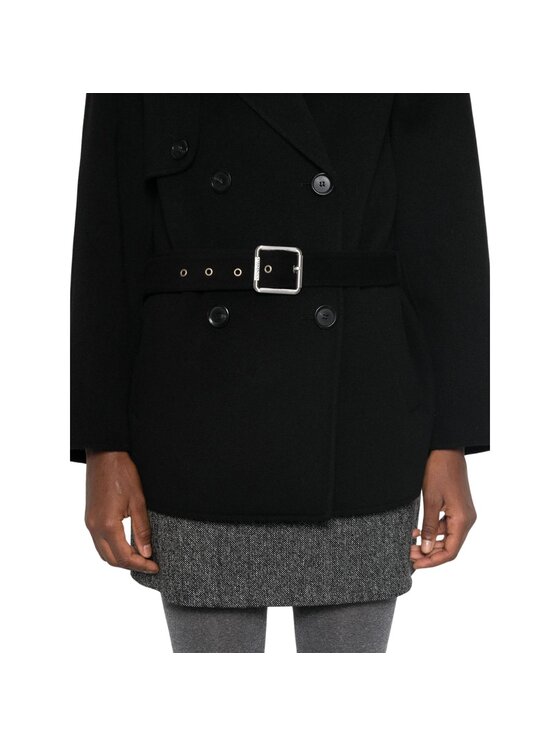 PINKO PINKO Trencz Cappotto donna torcia trench double Czarny Regular Fit