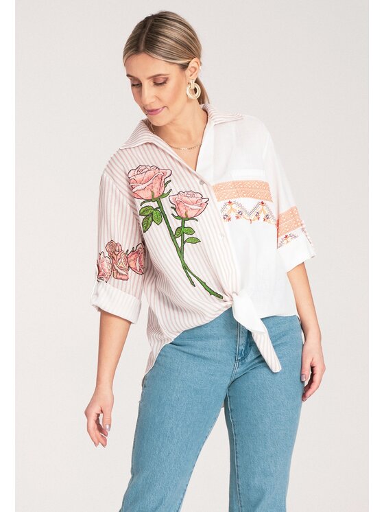 FIGL FIGL Camicia M1120 Beige Oversize