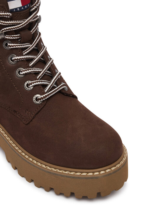 Tommy Jeans Tommy Jeans Traperid Tjw Platform Nubuck Boots EN0EN03114 Pruun