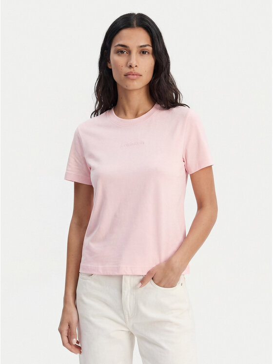 Calvin Klein Tricou LV044C905G Roz Regular Fit