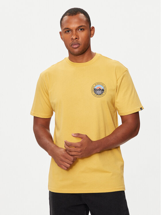 Quiksilver Quiksilver T-särk Landscapes EQYZT07917 Kollane Regular Fit