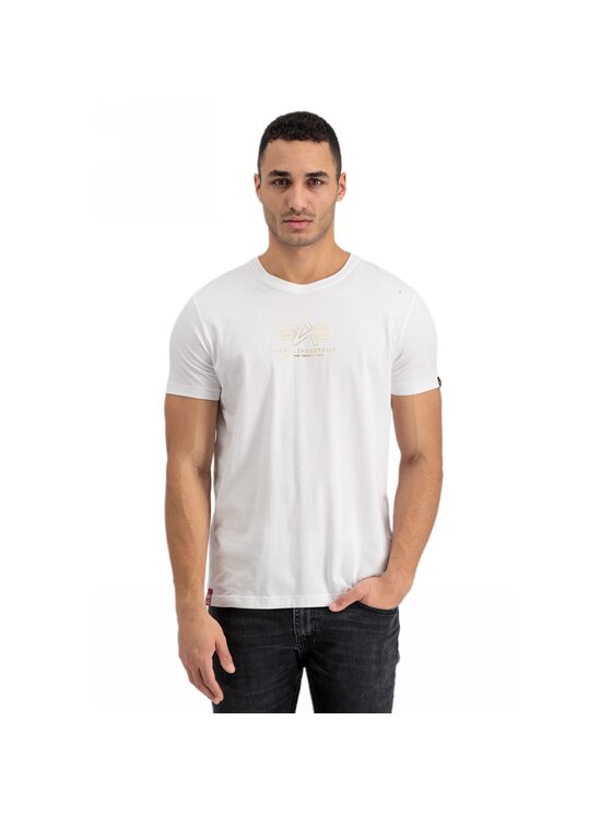 Alpha Industries Alpha Industries T-Shirt AI.106502-09-M Biały Basic Fit