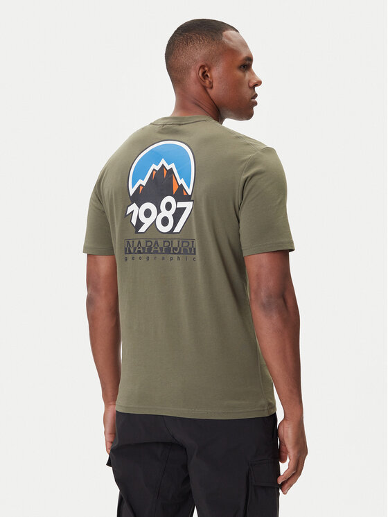 Napapijri Napapijri Majica S-Montepiana NP0A88SV Zelena Regular Fit