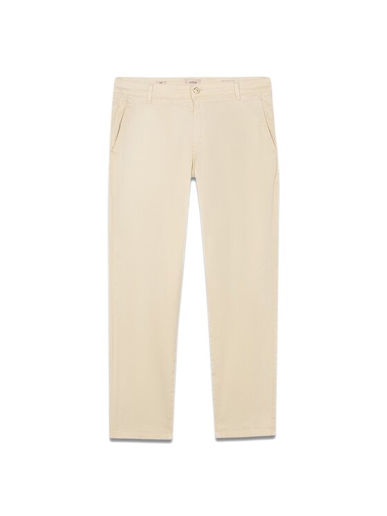 Oltre Oltre Pantaloni di tessuto P785R008238N002 Crema Regular Fit