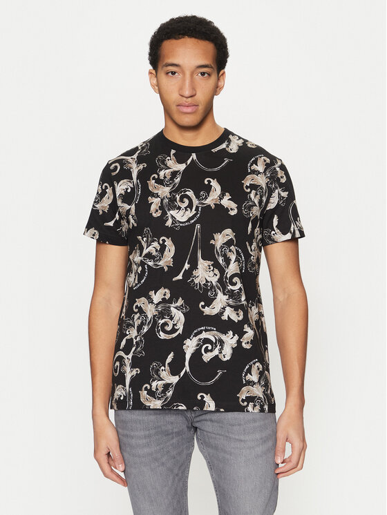 Versace Jeans Couture Versace Jeans Couture T-shirt 78GAH6S0 Crna Slim Fit