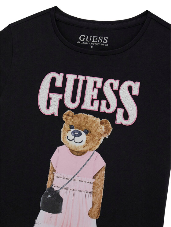 Guess Guess Tricou J6RI10 K6YW4 Negru Regular Fit