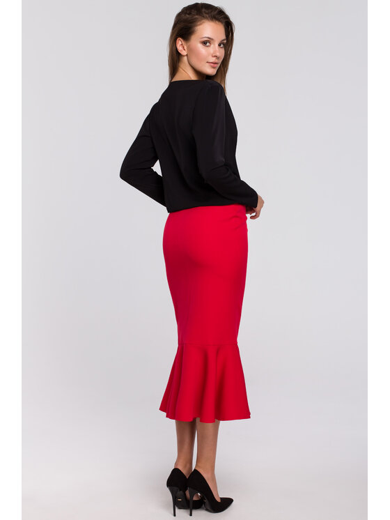 Makover Makover Bluzka K037 Czarny Regular Fit