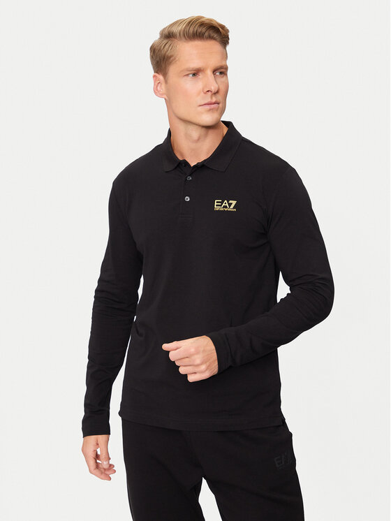 EA7 Emporio Armani EA7 Emporio Armani Polo 8NPF15 PJVQZ 0208 Czarny Regular Fit