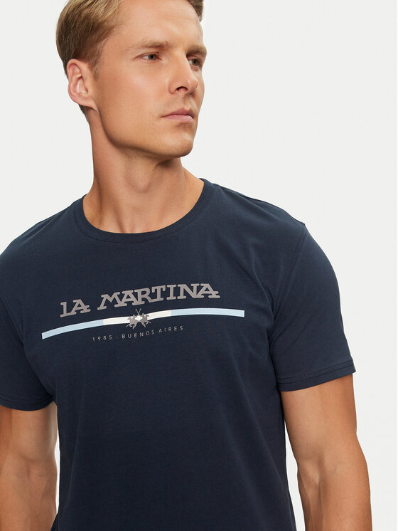 La Martina La Martina T-krekls ZMR009 JS206 Tumši zils Regular Fit