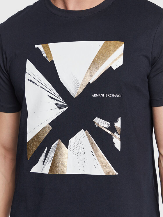 Armani Exchange Armani Exchange T-Shirt 3RZTHQ ZJBYZ 1510 Granatowy Slim Fit