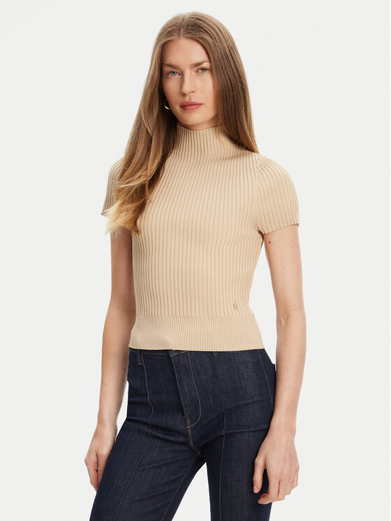 Guess Guess Sweater W5YR04 Z0040 Bézs Regular Fit