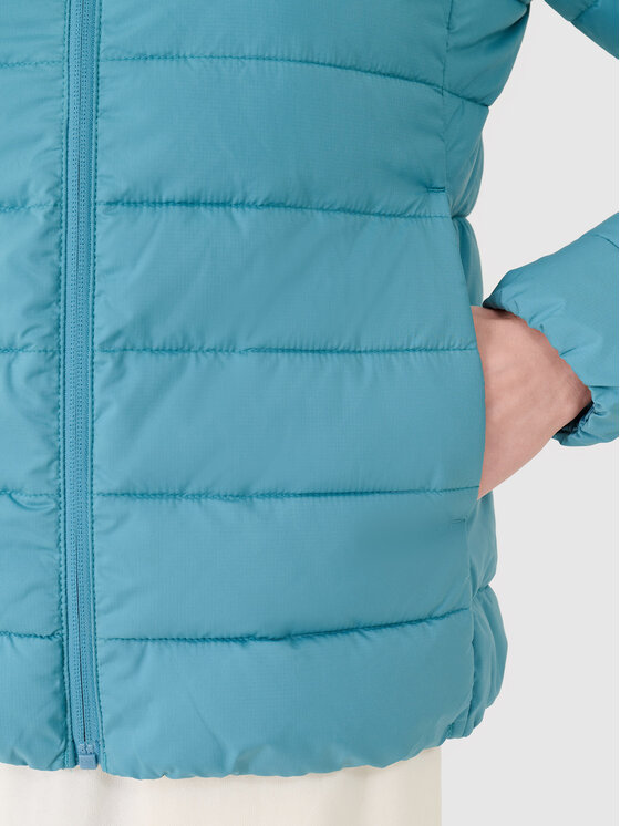 4F 4F Kurtka puchowa BASIC+ Turkusowy Slim Fit