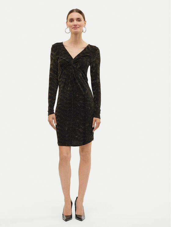 Vero Moda Vero Moda Sukienka koktajlowa Lucy 10316745 Brązowy Slim Fit
