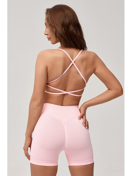 ROUGH RADICAL ROUGH RADICAL Pantaloncini sportivi SEAMLESS GLOW SHORTS Rosa chiaro Slim Fit