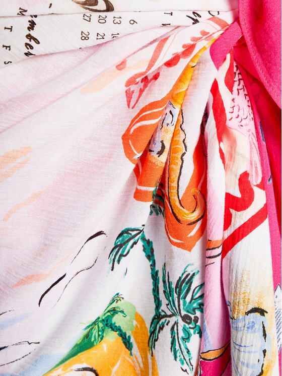 Seafolly Seafolly Pareo Wish You Were Here Sarong 55184-SG Růžová Regular Fit