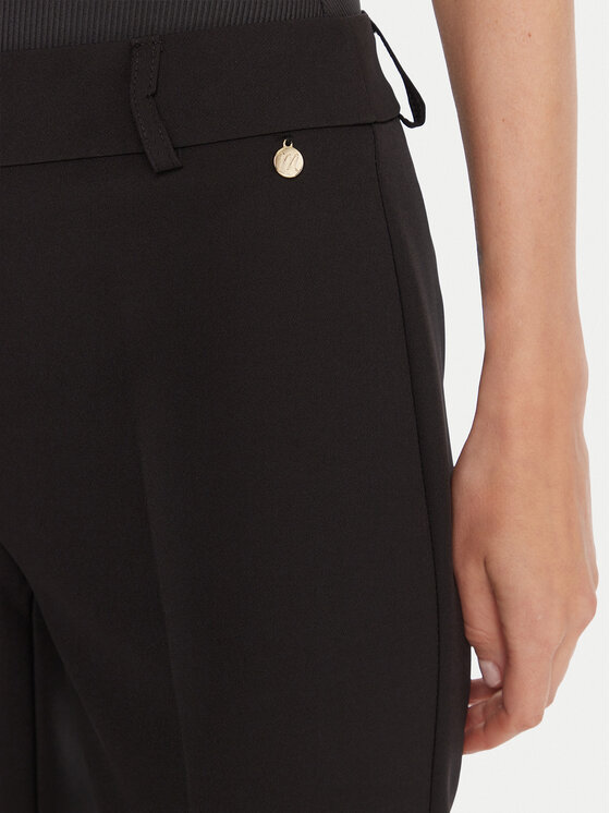 Maryley Maryley Bavlnené nohavice 25IB52Z/M17/43NE Čierna Regular Fit