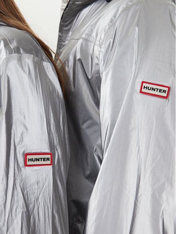 Hunter Hunter Vodootporna jakna HARU0008261 Srebrna Regular Fit