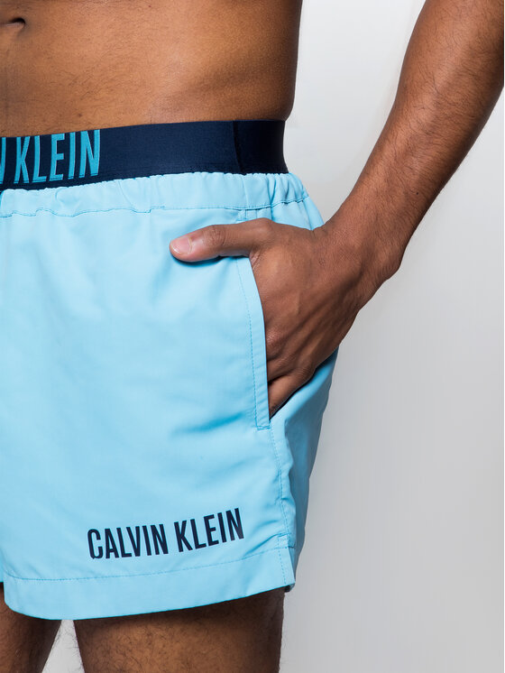 Calvin Klein Swimwear Calvin Klein Swimwear Szorty kąpielowe Drawstring Wb KM0KM00460 Niebieski Regular Fit