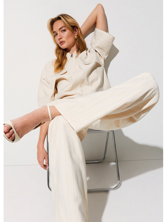 Liu Jo Liu Jo Pantaloni di tessuto CA6113T557AP9579 Crema Regular Fit