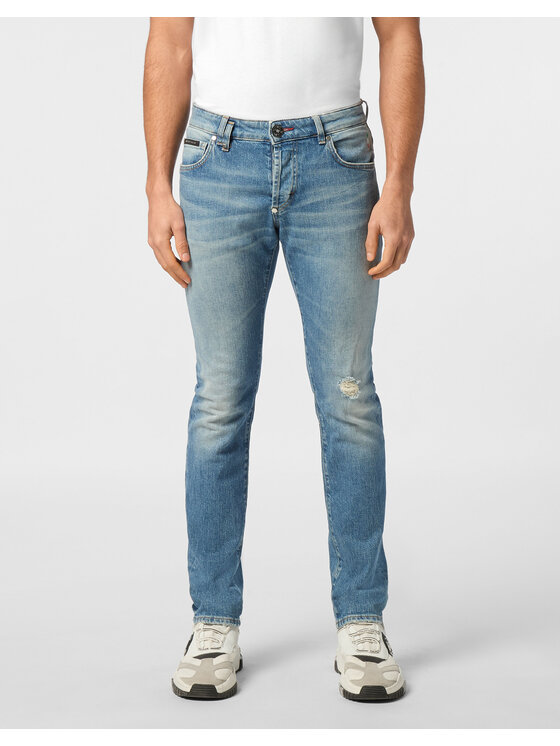 PHILIPP PLEIN PHILIPP PLEIN Jeansy 25441 Niebieski Straight Leg