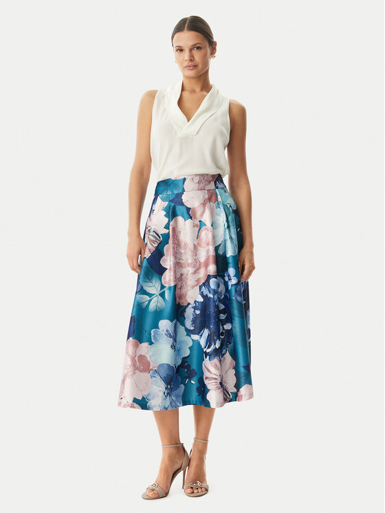 Rinascimento Rinascimento Φούστα σε γραμμή Α CFC0128630003 Μπλε Regular Fit