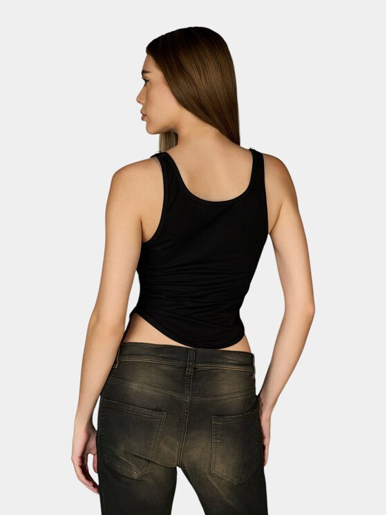 MADE BY SOCIETY MADE BY SOCIETY T-Shirt Maiou AXIS SHORTS - M27399 Czarny Basic Fit