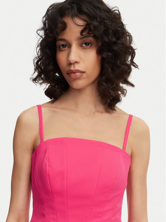 French Connection French Connection Vakarinė suknelė Tiana 719H9 Tamsiai rožinė Slim Fit