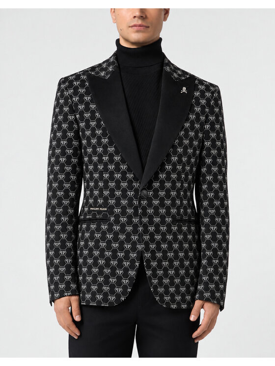 PHILIPP PLEIN PHILIPP PLEIN Marynarka 31968 Czarny Regular Fit