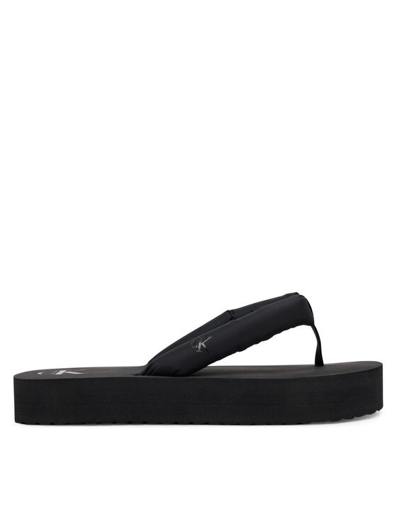 Calvin Klein Jeans Calvin Klein Jeans Šlepetės per pirštą Beach Sandal Flatform Ttxr Satin YW0YW01723 Juoda