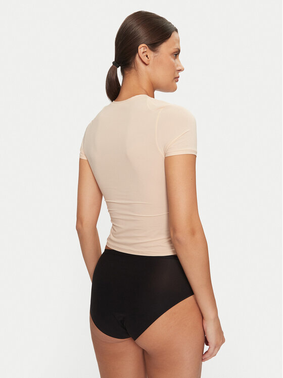 Dorina Dorina Тишърт Noa FXTO0015MI116 Бежов Slim Fit