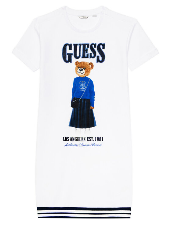 Guess Guess Ikdienas kleita J6RK11 KAD74 Balts Regular Fit