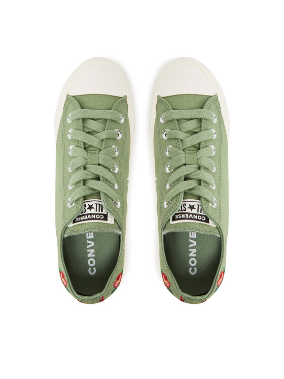 Converse Converse Modne superge Chuck Taylor All Star Rose Cross Stitch A13658C Zelena