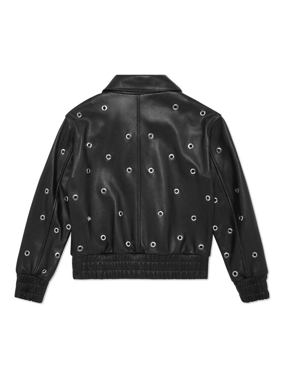 PHILIPP PLEIN PHILIPP PLEIN Kožená bunda 28243 Čierna Comfort Fit