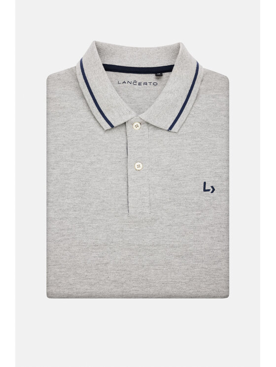 Lancerto Lancerto Polo Tom PO073123000040 Szary Regular Fit