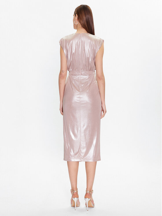 Rinascimento Rinascimento Rochie cocktail CFC0113001003 Bej Slim Fit