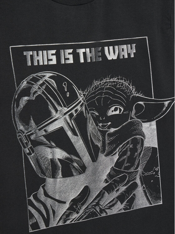 adidas adidas Póló Star Wars The Mandalorian™ JD4547 Fekete Regular Fit