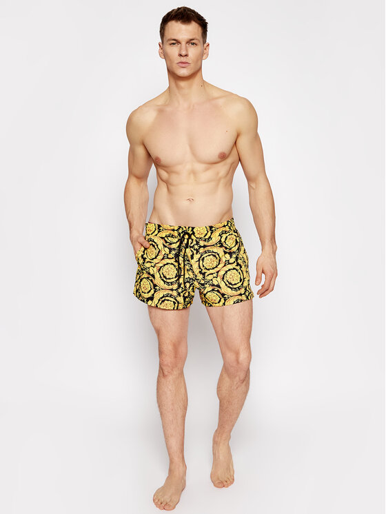 Versace Versace Plavecké šortky ABU05020 Žltá Regular Fit