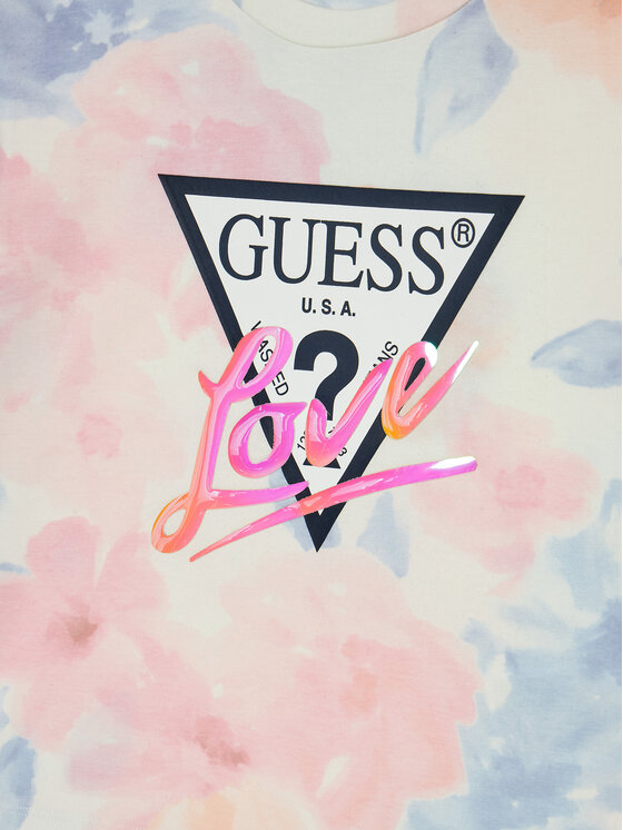 Guess Guess Tricou J5RI05 K6YW4 Colorat Boxy Fit